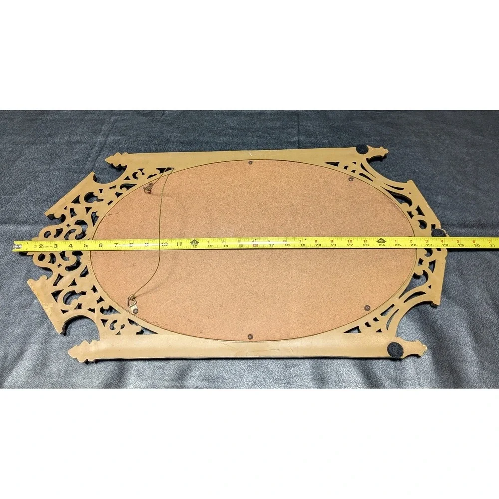 Vintage Syroco Gilted Mirror #5112 Hollywood Regency 1965 Scrolls & Floral Motif